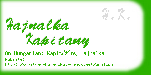 hajnalka kapitany business card